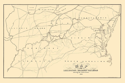 Picture of LEXINGTON AND BIG SANDY RAILROAD - MIDDLETON 1853