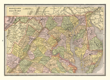 Picture of MARYLAND, DELAWARE - CRAM 1888
