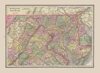 Picture of MARYLAND - DELAWARE - CRAM 1892