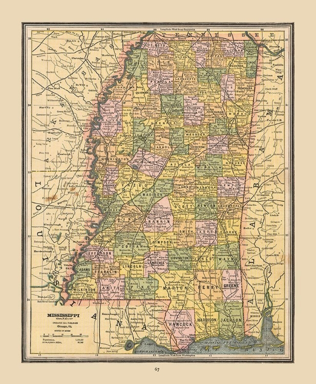 Picture of MISSISSIPPI, UNITED STATES - CRAM 1888