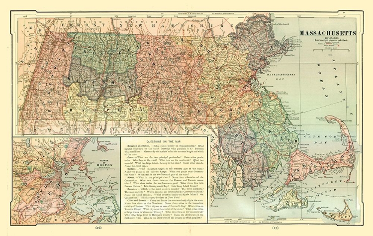 Picture of MASSACHUSETTS - UNITED STATES - MONTEITH 1882