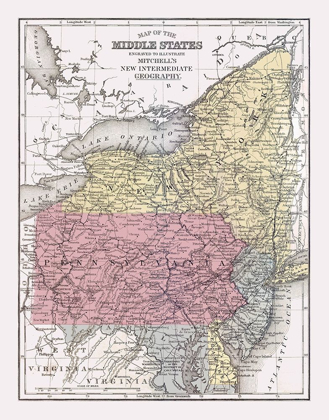 Picture of MIDDLE STATES - MITCHELL 1877