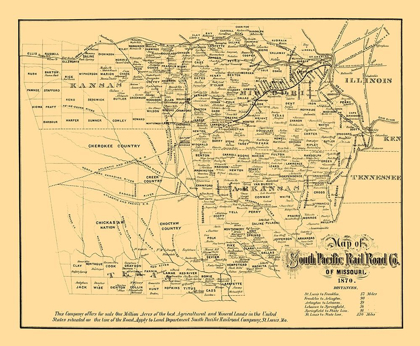 Picture of SOUTH PACIFIC RAILROAD CO OF MISSOURI - GAST 1870