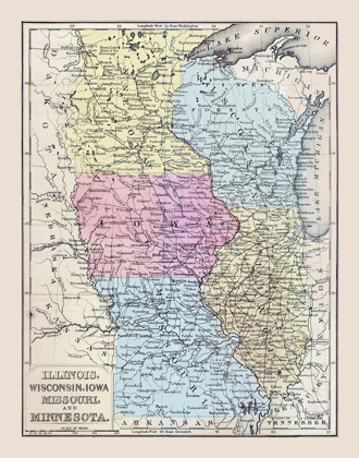 Picture of MIDWESTERN UNITED STATES - MITCHELL 1877