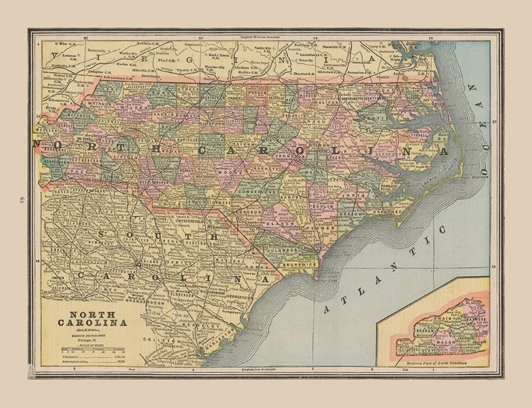 Picture of NORTH CAROLINA, UNITED STATES - CRAM 1888