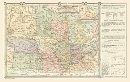Picture of NORTH CENTRAL STATES - MONTEITH 1882