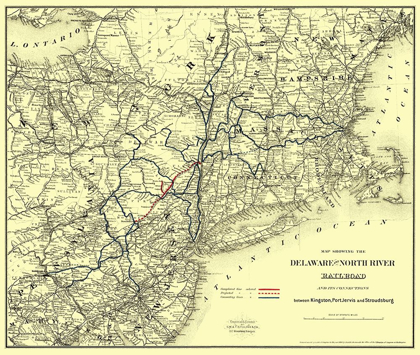 Picture of DELAWARE AND NORTH RIVER RAILROAD - COLTON 1890