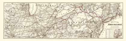 Picture of ERIE RAILWAY WITH CONNECTIONS - COLTON 1869