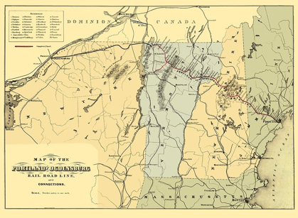 Picture of PORTLAND AND OGDENSBURG RAILROAD - HATCH 1850