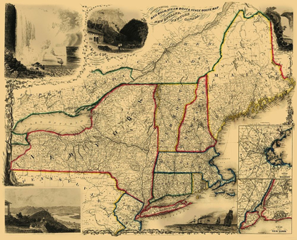 Picture of RAILROAD, STEAM BOAT, STAGE ROUTES - SHERMAN 1850