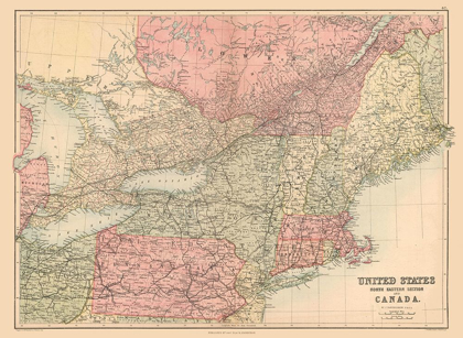 Picture of NORTH EASTERN US, CANADA - BLACK 1867