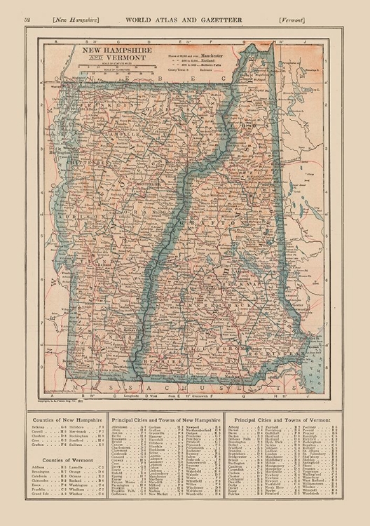 Picture of NEW HAMPSHIRE, VERMONT - REYNOLD 1921