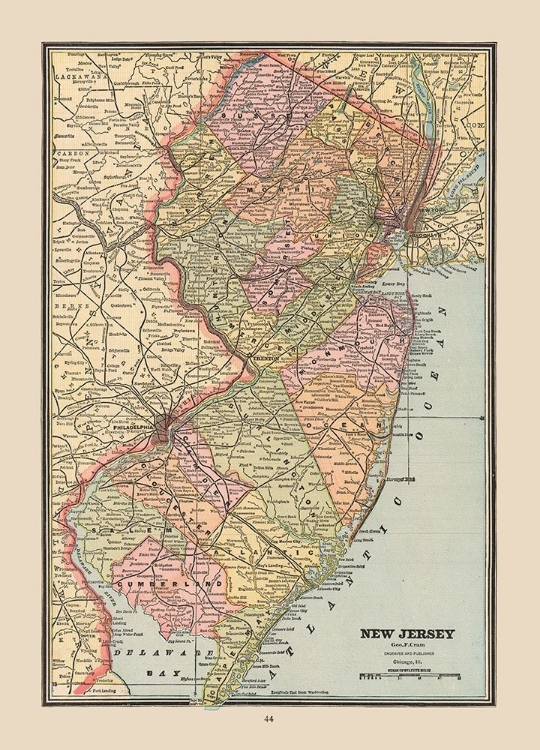Picture of NEW JERSEY, UNITED STATES - CRAM 1888