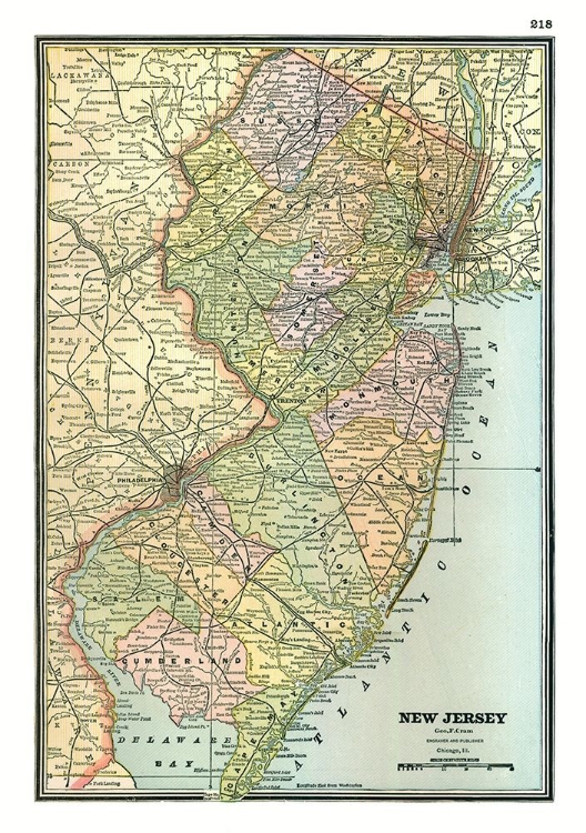 Picture of NEW JERSEY - JOHNSON 1888