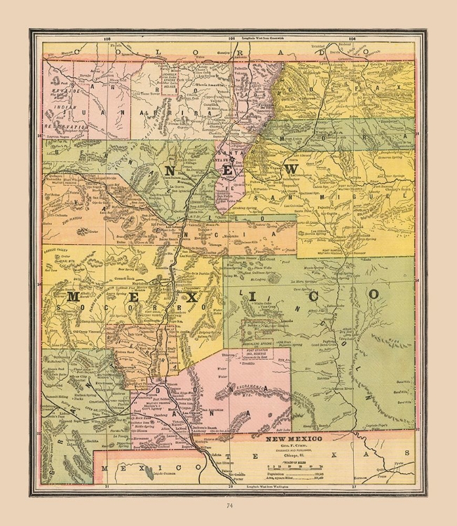 Picture of NEW MEXICO, UNITED STATES - CRAM 1888