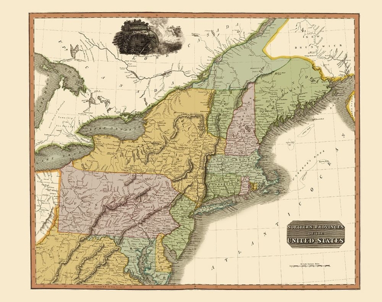 Picture of NORTHEASTERN UNITED STATES - THOMSON 1817