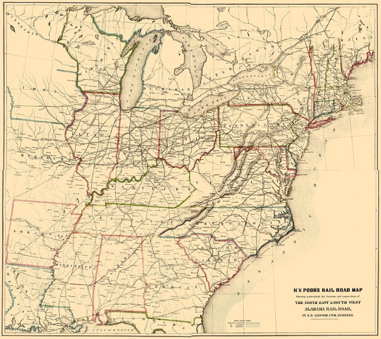 Picture of NORTH EAST AND SOUTH WEST ALABAMA 1854