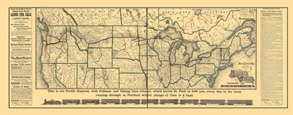 Picture of NORTHERN PACIFIC RAILROAD - RAND MCNALLY 1883