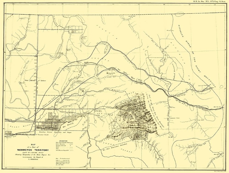 Picture of WASHINGTON TERRITORY EAST OF CASCADE MTS