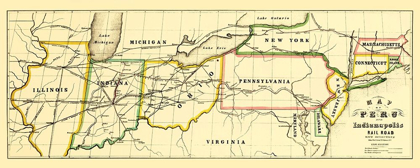 Picture of PERU AND INDIANAPOLIS RAILROAD - LEEFE 1856