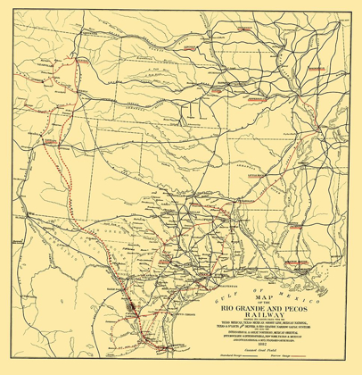 Picture of RIO GRANDE AND PECOS RAILWAY - BIEN 1882