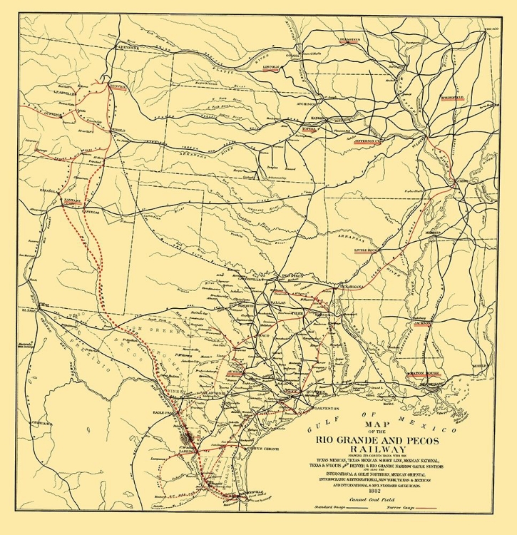 Picture of RIO GRANDE AND PECOS RAILWAY - BIEN 1882