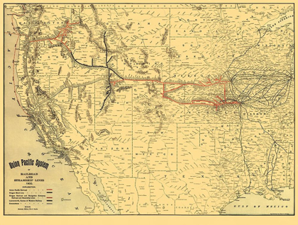 Picture of UNION PACIFIC RAILROAD AND STEAMSHIP LINES 1900