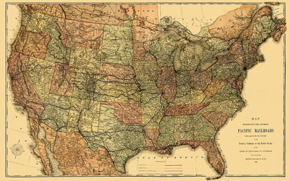 Picture of PACIFIC RAILROADS - RAND MCNALLY 1883