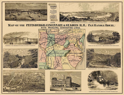 Picture of PITTSBURGH, CINCINNATI AND ST. LOUIS RR - 1876