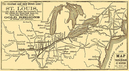 Picture of TOLEDO, WABASH AND GT WESTERN RAILROAD LINE 1859