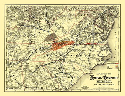 Picture of NORFOLK AND CINCINNATI RAILROAD - COLTON 1882