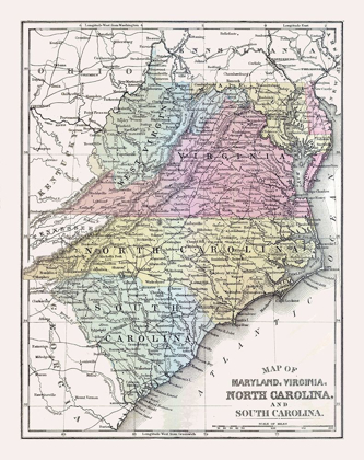 Picture of SOUTH EASTERN UNITED STATES - MITCHELL 1877