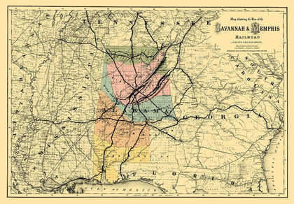 Picture of SAVANNAH AND MEMPHIS RAILROAD - COLTON 1872