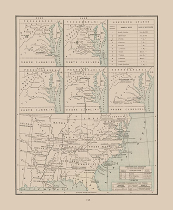 Picture of SECEDING STATES 1860-1865 - CRAM 1892