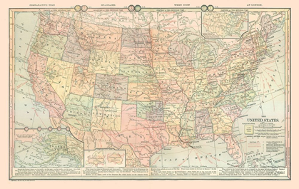 Picture of UNITED STATES - TIME ZONES - MONTEITH 1882