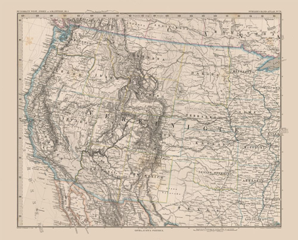 Picture of WESTERN UNITED STATES - STIELER 1885