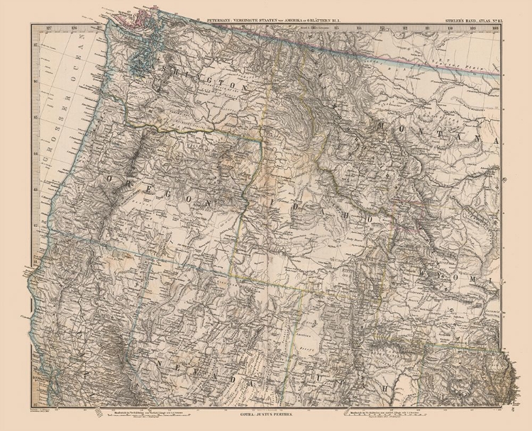 Picture of NORTHWEST UNITED STATES - STIELER 1885