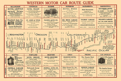 Picture of WESTERN MOTOR CAR ROUTE GUIDE - 1915