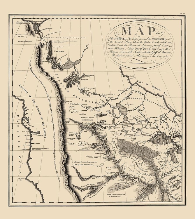 Picture of WESTERN NORTH AMERICA - COLLOT 1796