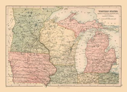 Picture of WESTERN STATES OF US - BLACK 1867