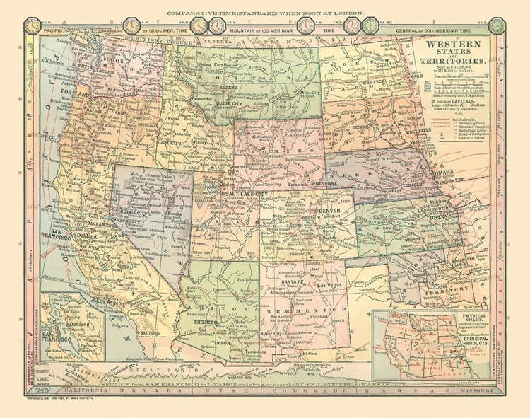Picture of WESTERN STATES - MONTEITH 1882