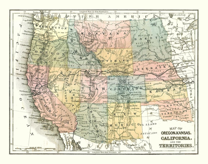 Picture of WEST UNITED STATES - MITCHELL 1869