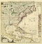 Picture of AMERIQUE SEPTENTRIONALE - POPPLE 1733