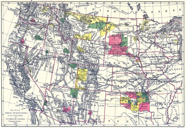 Picture of INDIAN RESERVATIONS IN THE UNITED STATES - 1898
