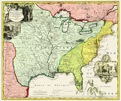 Picture of MISSISSIPPI, LOUISIANA - HENNEPIN 1687