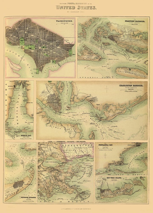 Picture of SOUTHERN PORTS AND HARBOURS IN UNITED STATES 1872