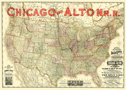 Picture of CHICAGO AND ALTON RAILROAD - RAND MCNALLY 1883