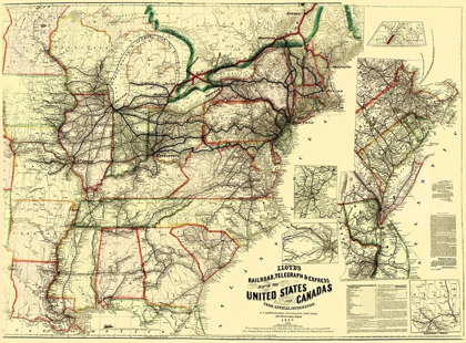 Picture of RAILROADS, TELEGRAPH, EXPRESS IN US, CANADA 1867