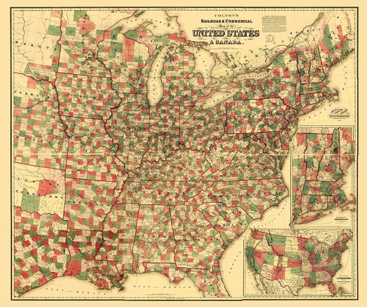 Picture of RAILROADS AND COMMERCIAL IN US, CANADA 1871