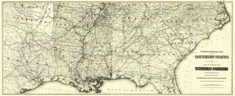 Picture of UNITED STATES SOUTHERN RAILROADS - COLTON 1883